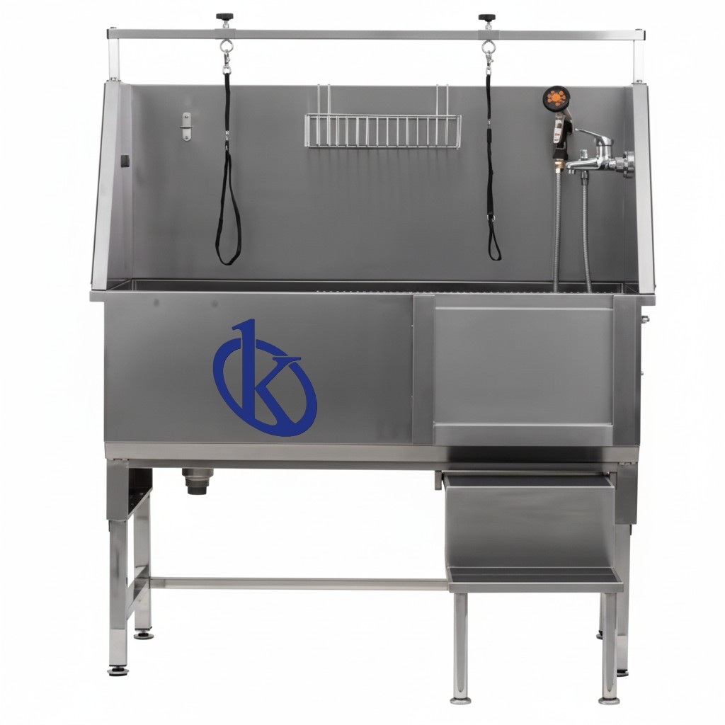 Baignoire vétérinaire sur pied avec porte coulissante YR06606